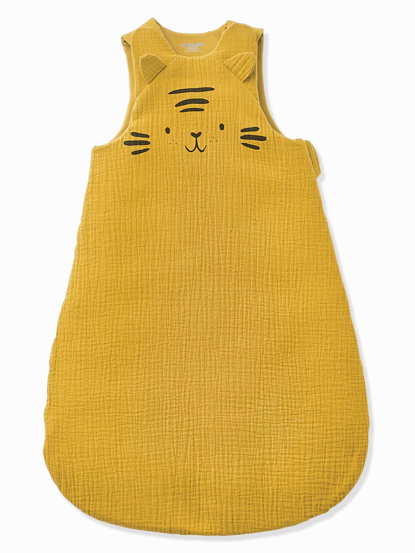 Gigoteuse en gaze de coton bio* BABY TIGRE caramel (Vertbaudet) - Image 2