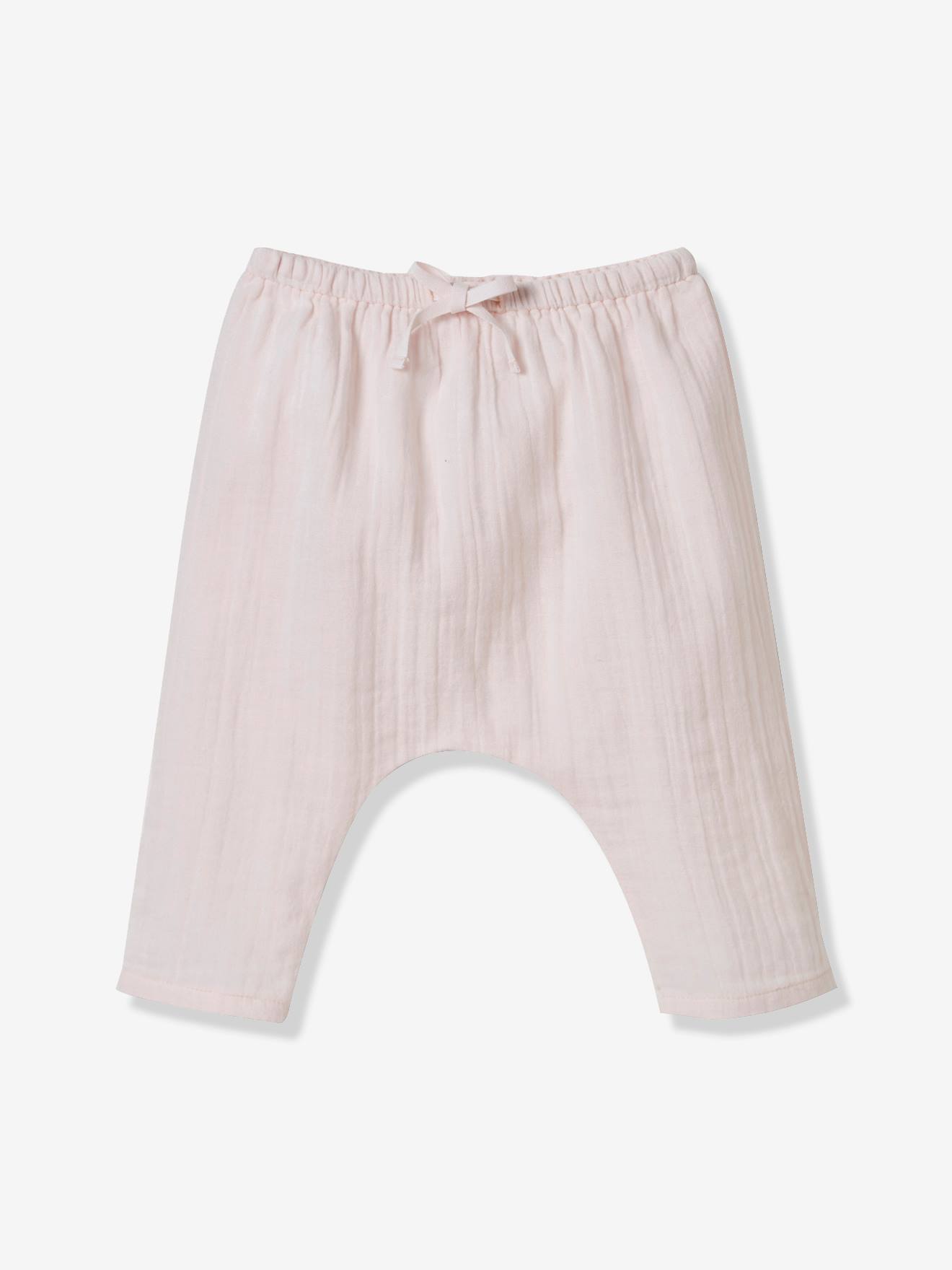 Pantalon sarouel bébé rose pâle
