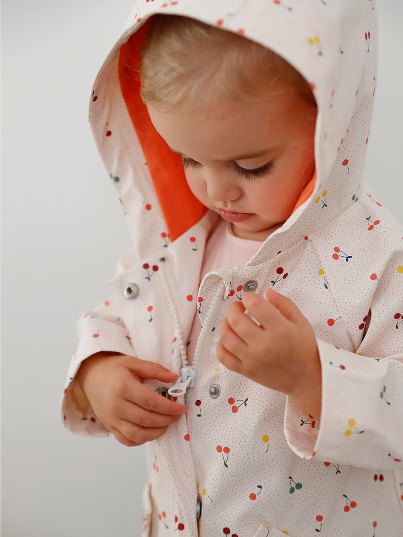 Cire Avec Capuche Bebe Fille Ivoire Imprime Vertbaudet