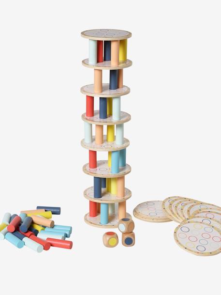 Jeu d'équilibre des cylindres en bois FSC® multicolore 1 - vertbaudet enfant 