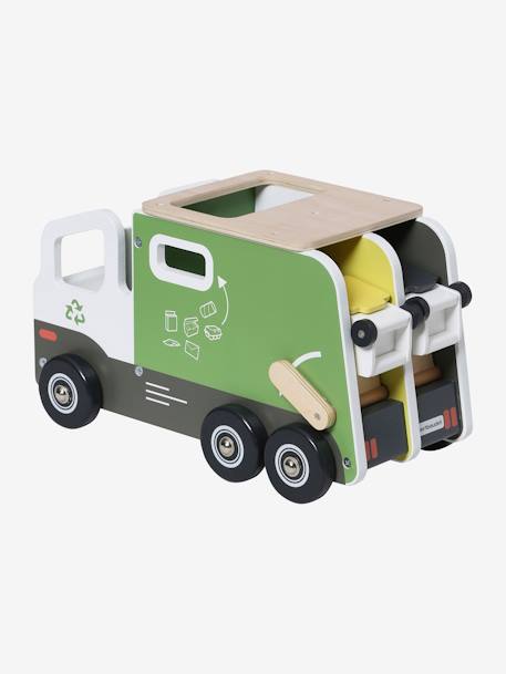Camion de tri sélectif en bois FSC® multicolore 3 - vertbaudet enfant 