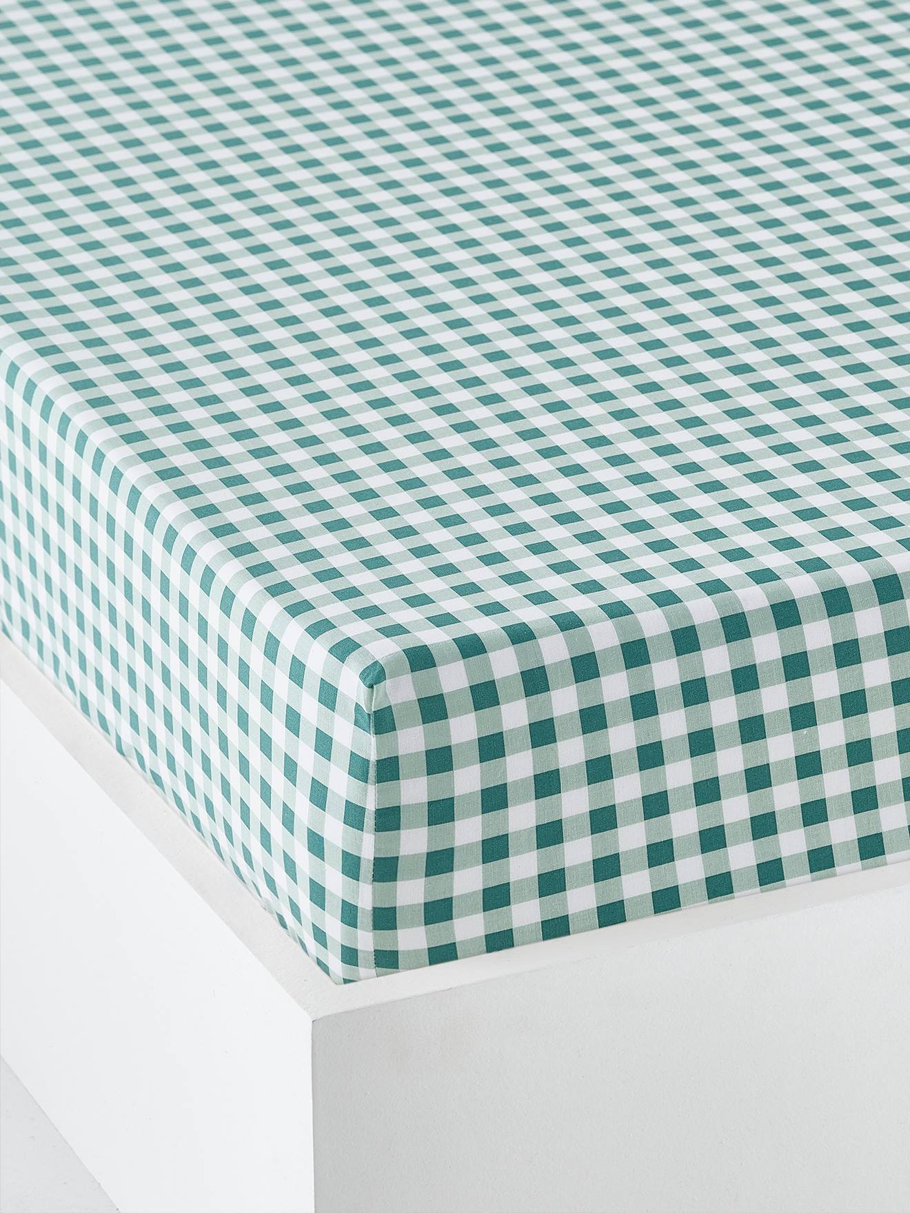 Drap-housse enfant HAPPY'RAMIDE blanc / vert