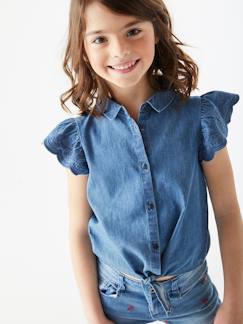 Chemise Fille Enfant Denim Blouses Chemises Et Tuniques Pour Filles Vertbaudet