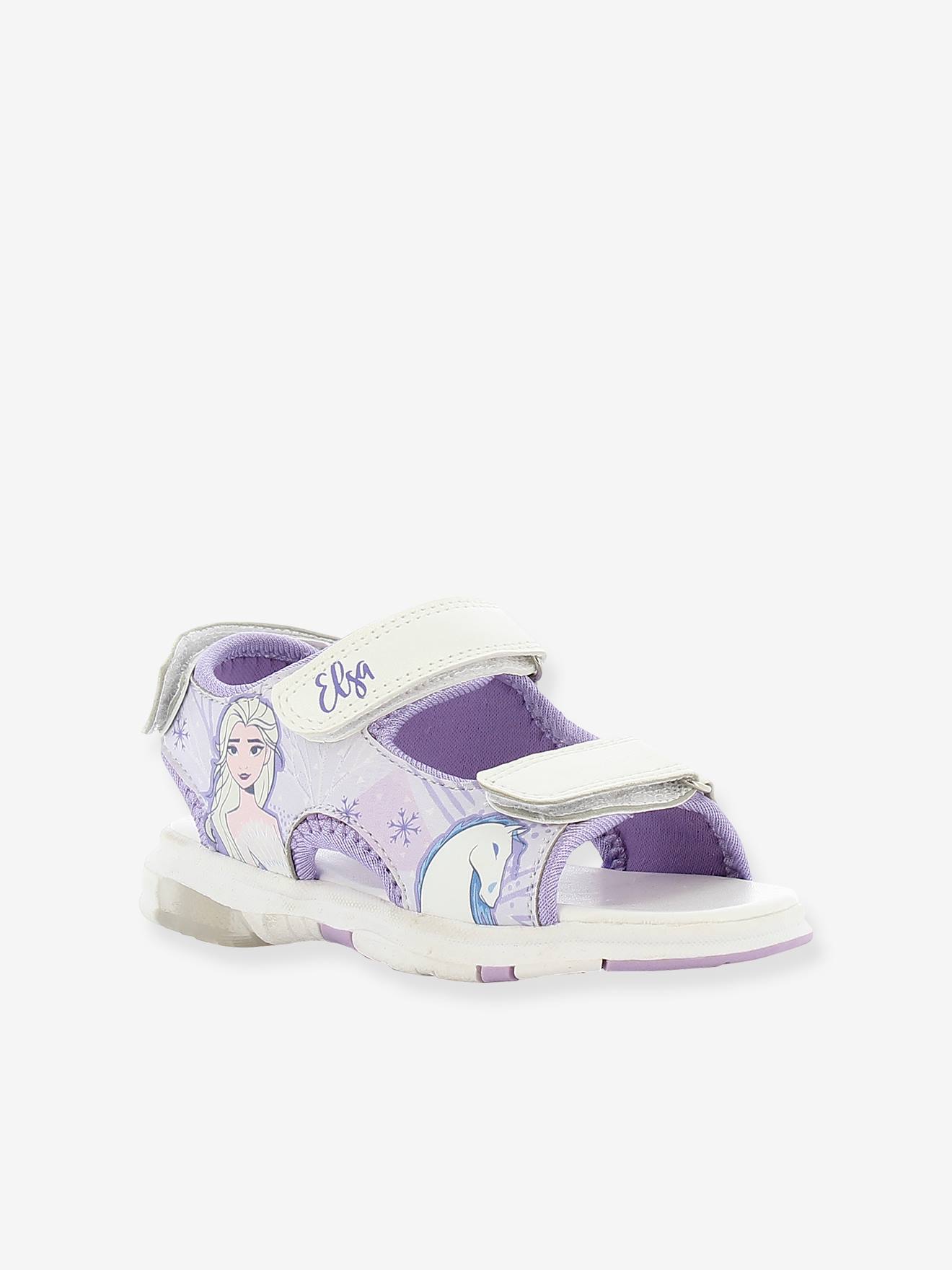 Sandales avec semelle lumineuse Reine des Neiges 2 violet clair avec décor