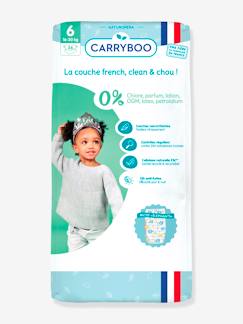 Puériculture-Toilette de bébé-Couches et lingettes-Couches jetables-36 couches dermo-sensitives T6 (16-30 kg) CARRYBOO