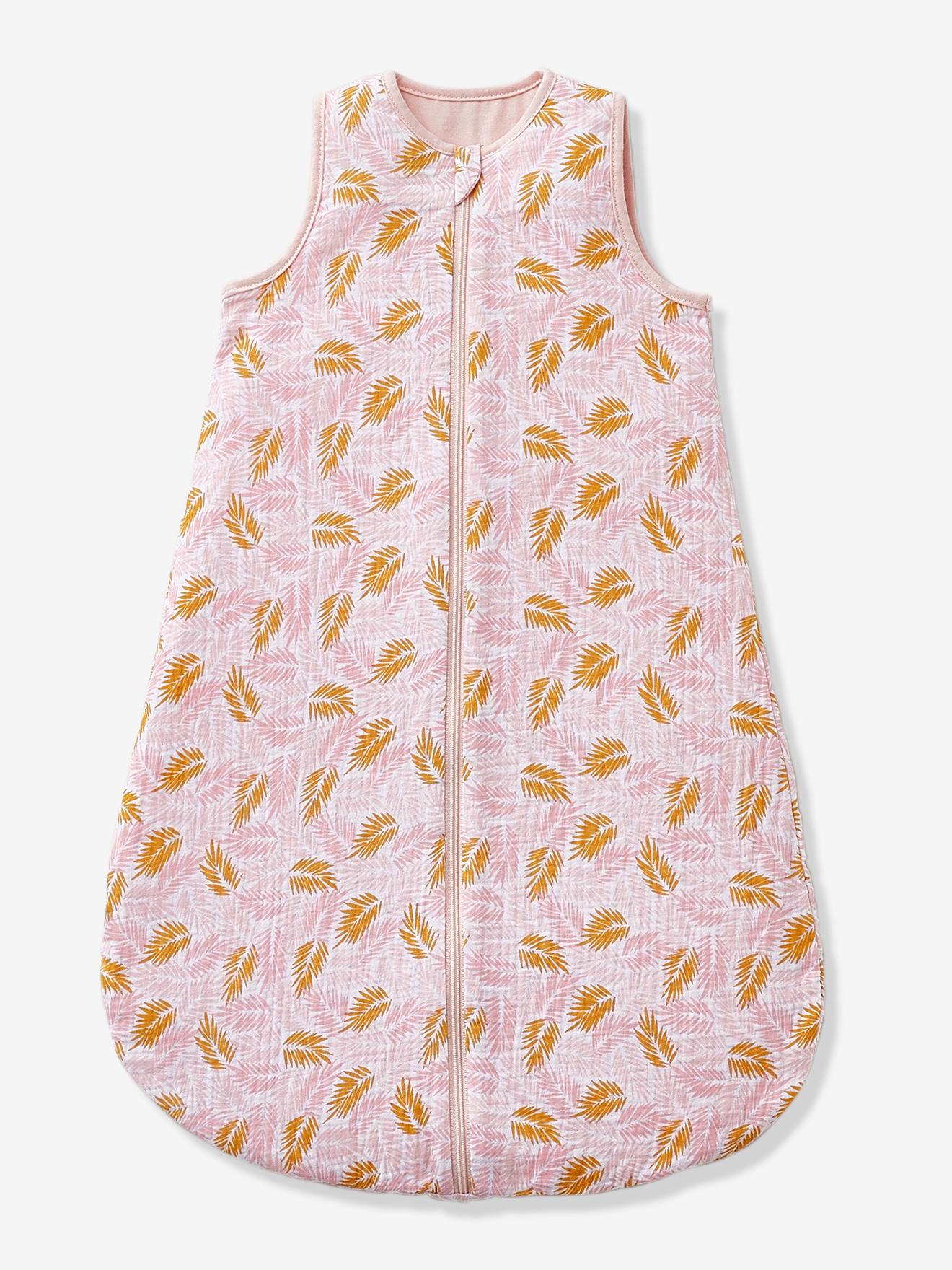 Gigoteuse spécial été en gaze de coton TROPICAL Oeko-Tex® imprimé feuilles