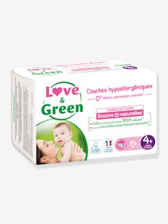 Puériculture-Toilette de bébé-Couches et lingettes-Couches jetables-Couches hypoallergéniques T4+ x 42 LOVE & GREEN