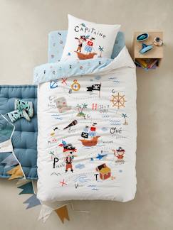 Parure housse de couette enfant et taie d'oreiller P COMME PIRATE  - vertbaudet enfant