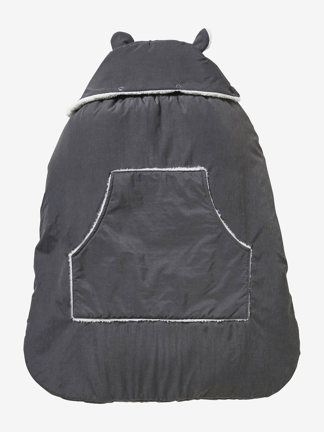 Protège porte-bébé doudoune gris (Vertbaudet) - Image 3