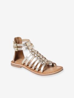 Chaussures-Chaussures fille 23-38-Sandales cuir enfant esprit spartiates collection maternelle