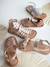 Sandales cuir fille collection maternelle kaki+marron 12 - vertbaudet enfant 