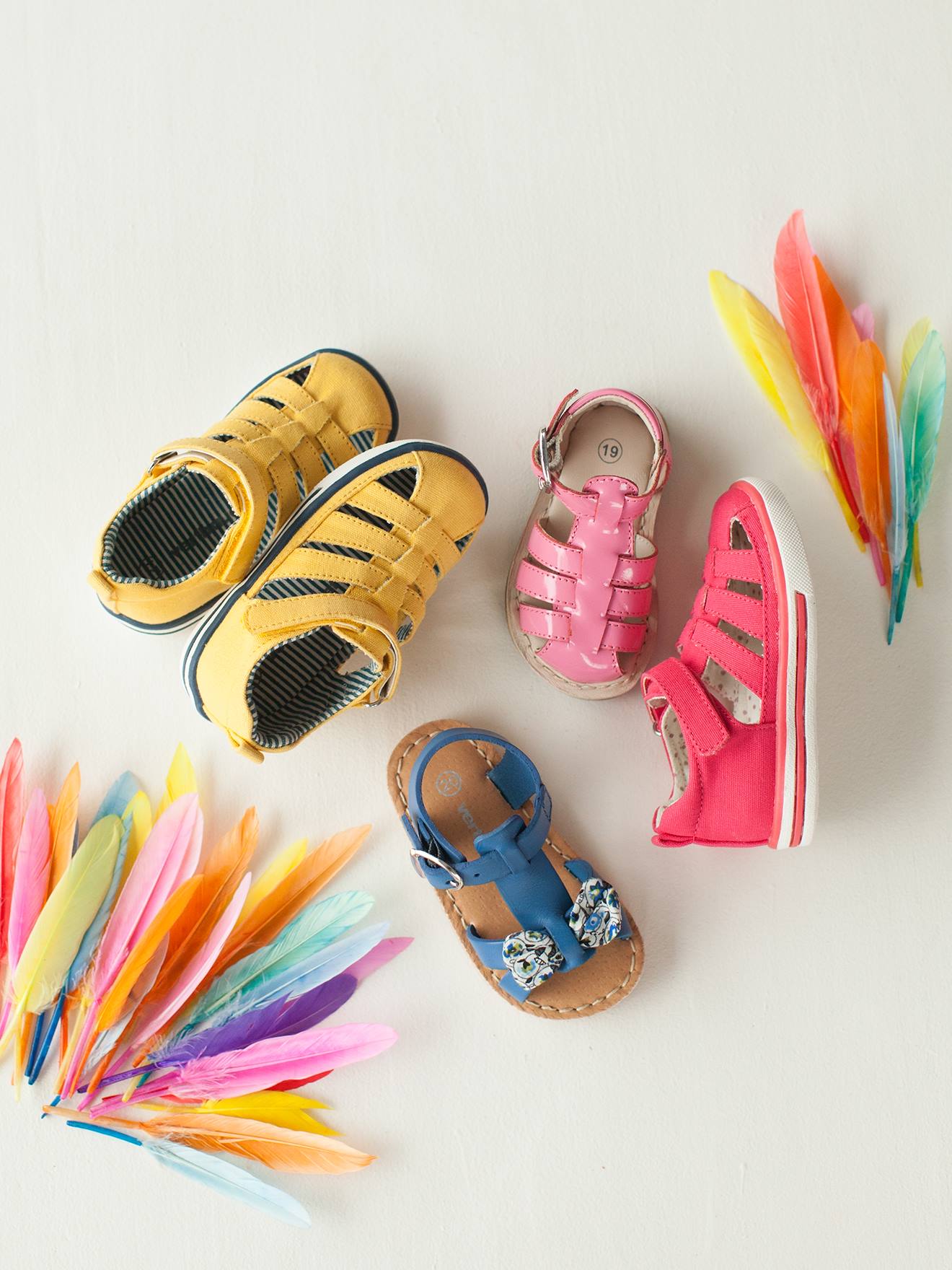 Sandales Bout Fermé en Cuir Souple pour Enfant Fille,Chaussures Premiers Pas bébé de Été 