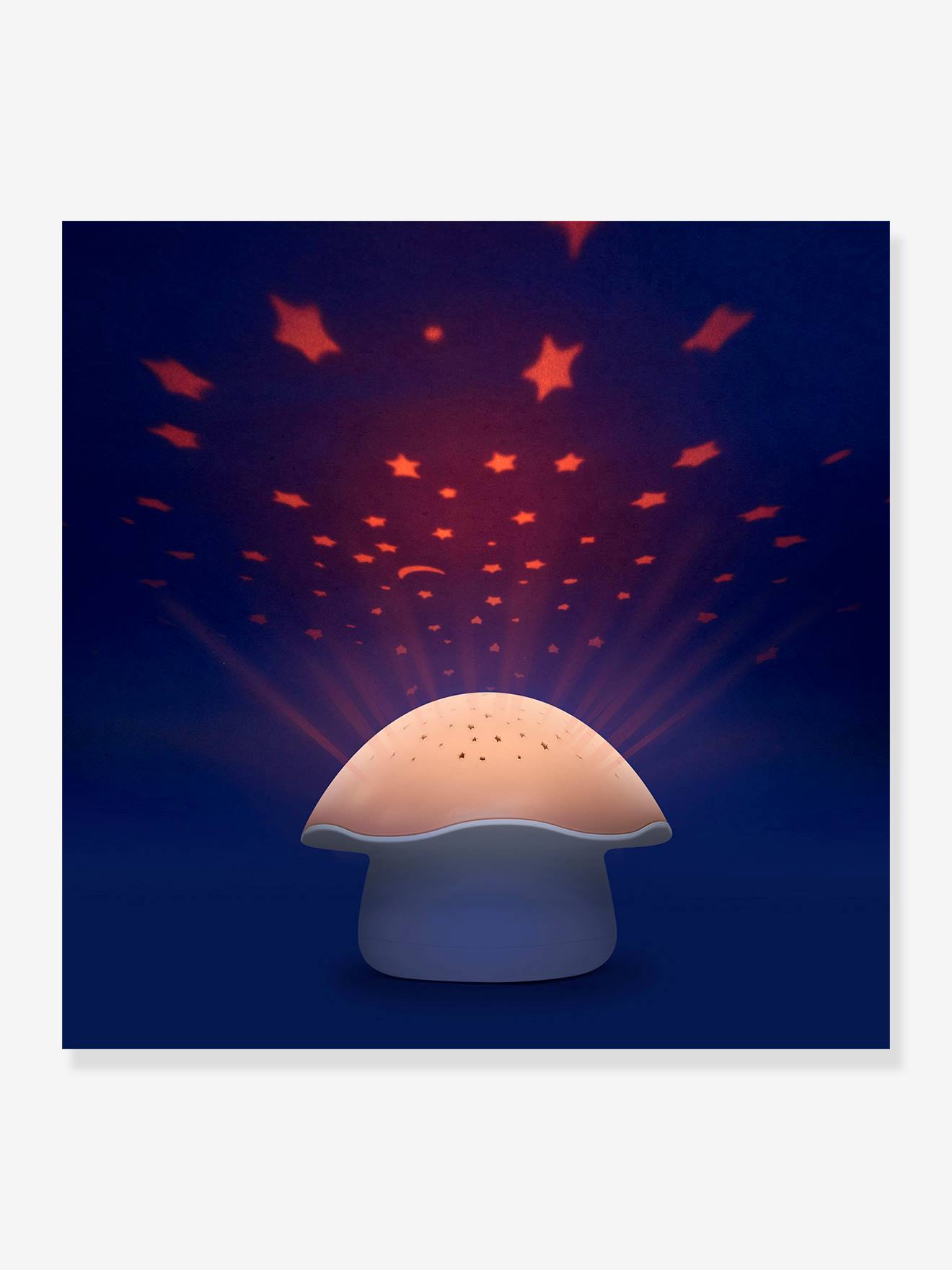 Veilleuse musicale et projecteur d'étoiles Champignon rose (Pabobo) - Image 2