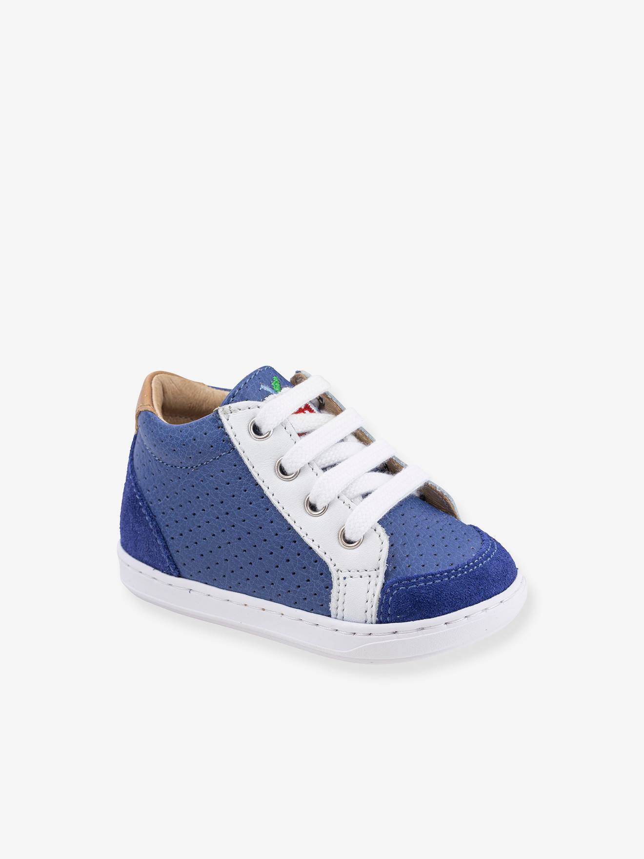 Bottines bébé Bouba Zip Box SHOO POM® denim/white