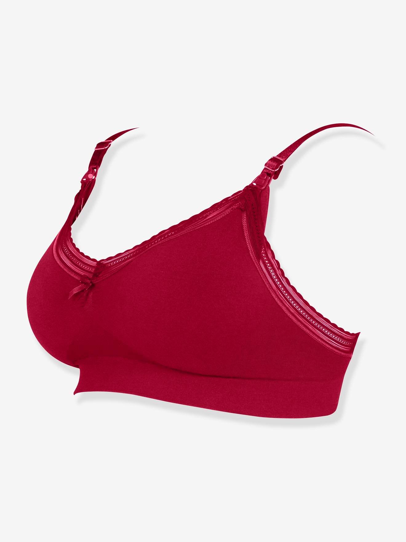 Brassière de grossesse et d'allaitement sans coutures Milk bordeaux (Cache Coeur) - Image 2