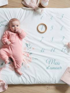 Jouet-Premier âge-Tapis d'éveil et portiques-Tapis photo bébé EAU DE ROSE