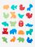 Stickers de bain en mousse + filet de rangement multicolore 1 - vertbaudet enfant 