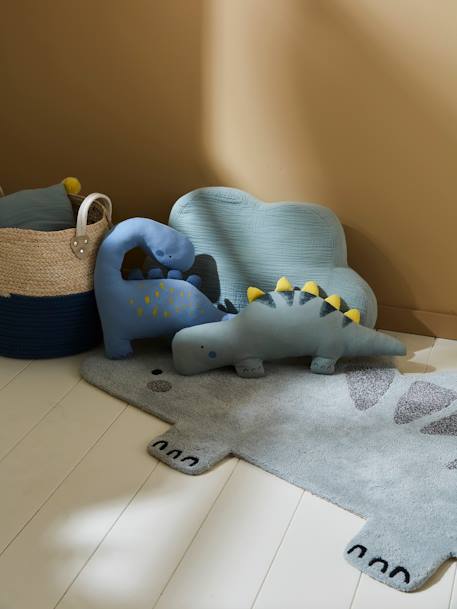 Vertbaudet - Lot 2 coussins PETIT DINO bleu / kaki