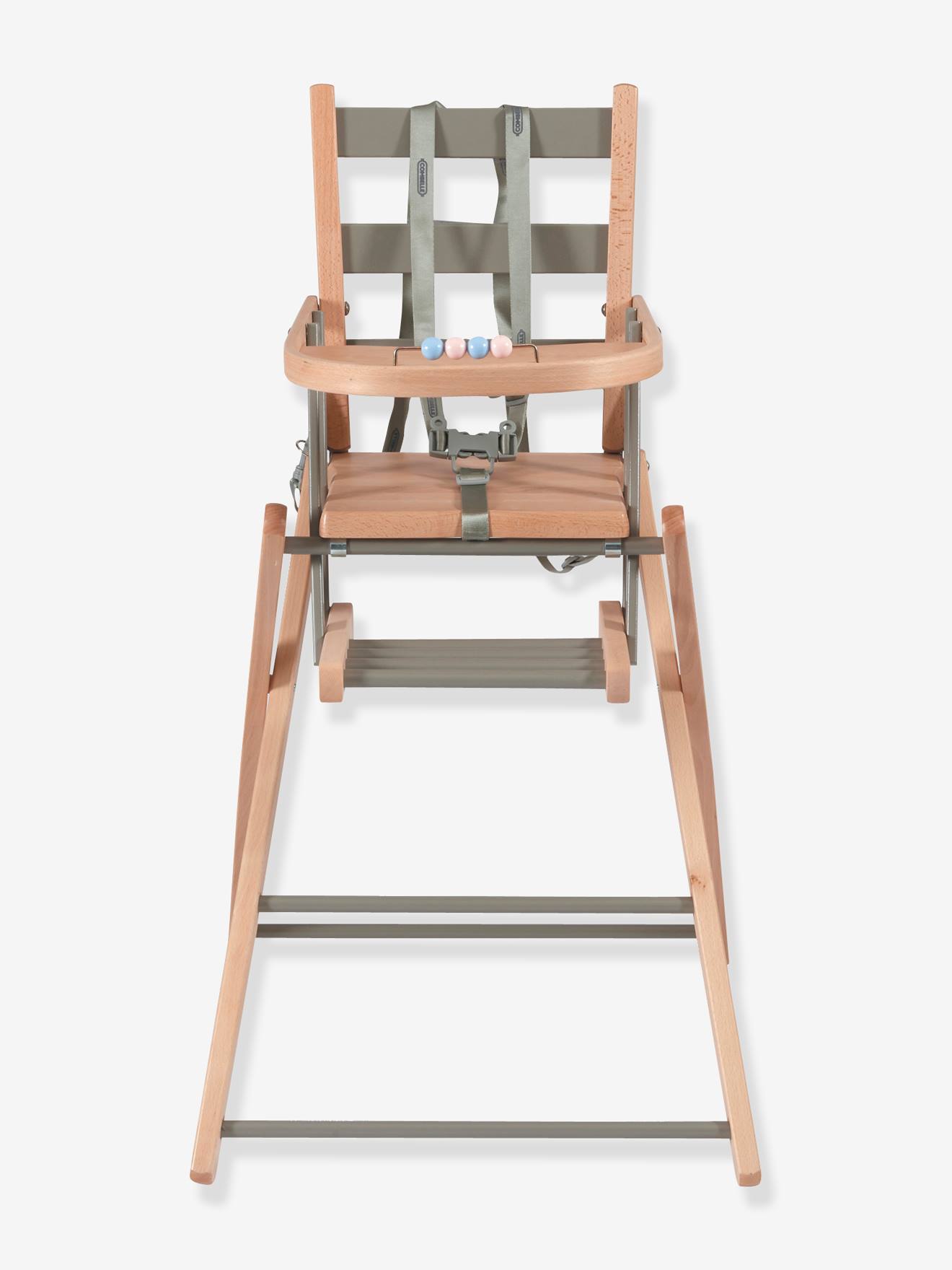 Chaise Haute Pliante Combelle Sarah En Hetre Massif Gris Fonce Combelle