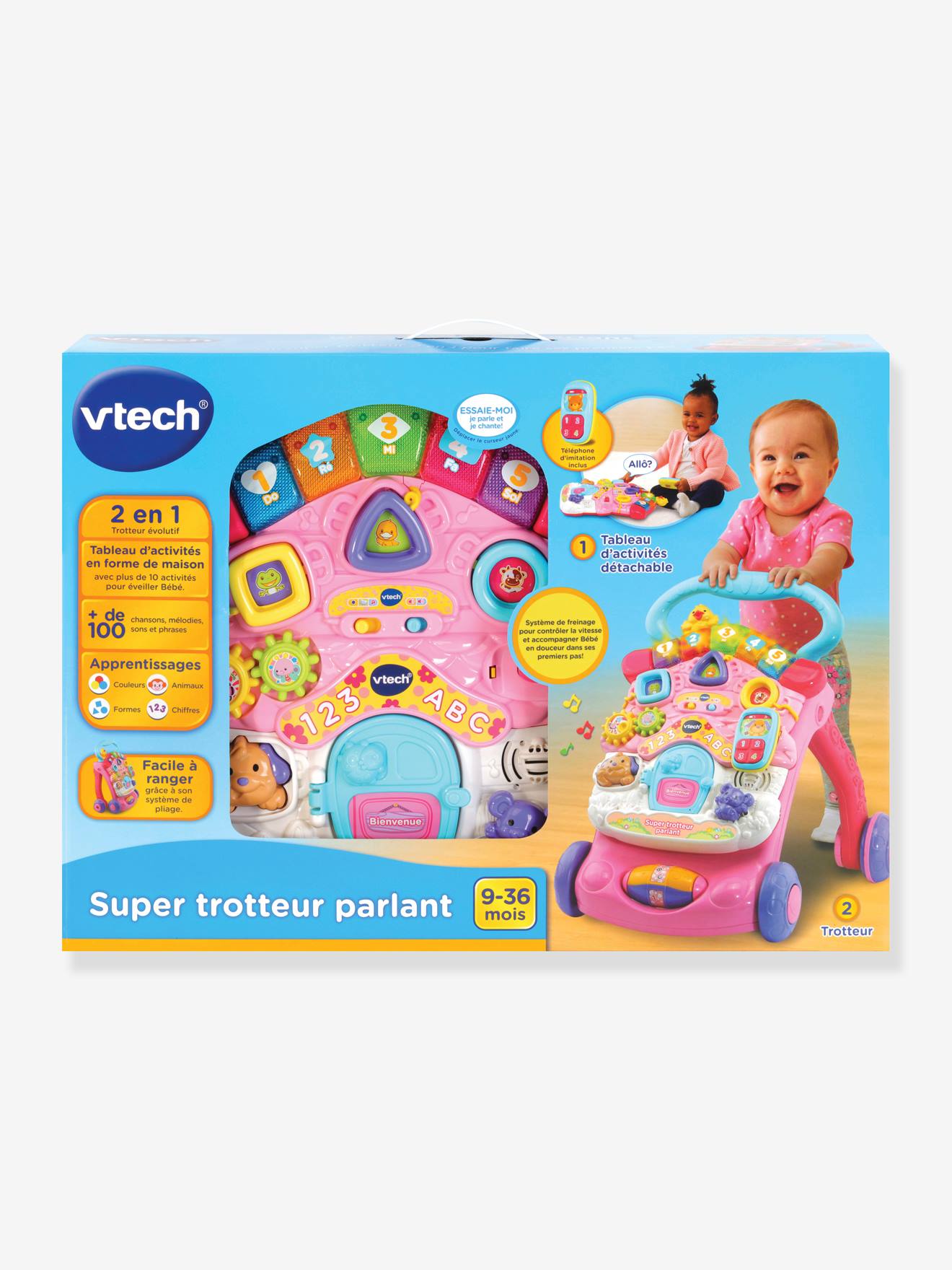 Super trotteur parlant 2 en 1 VTECH rose Vtech