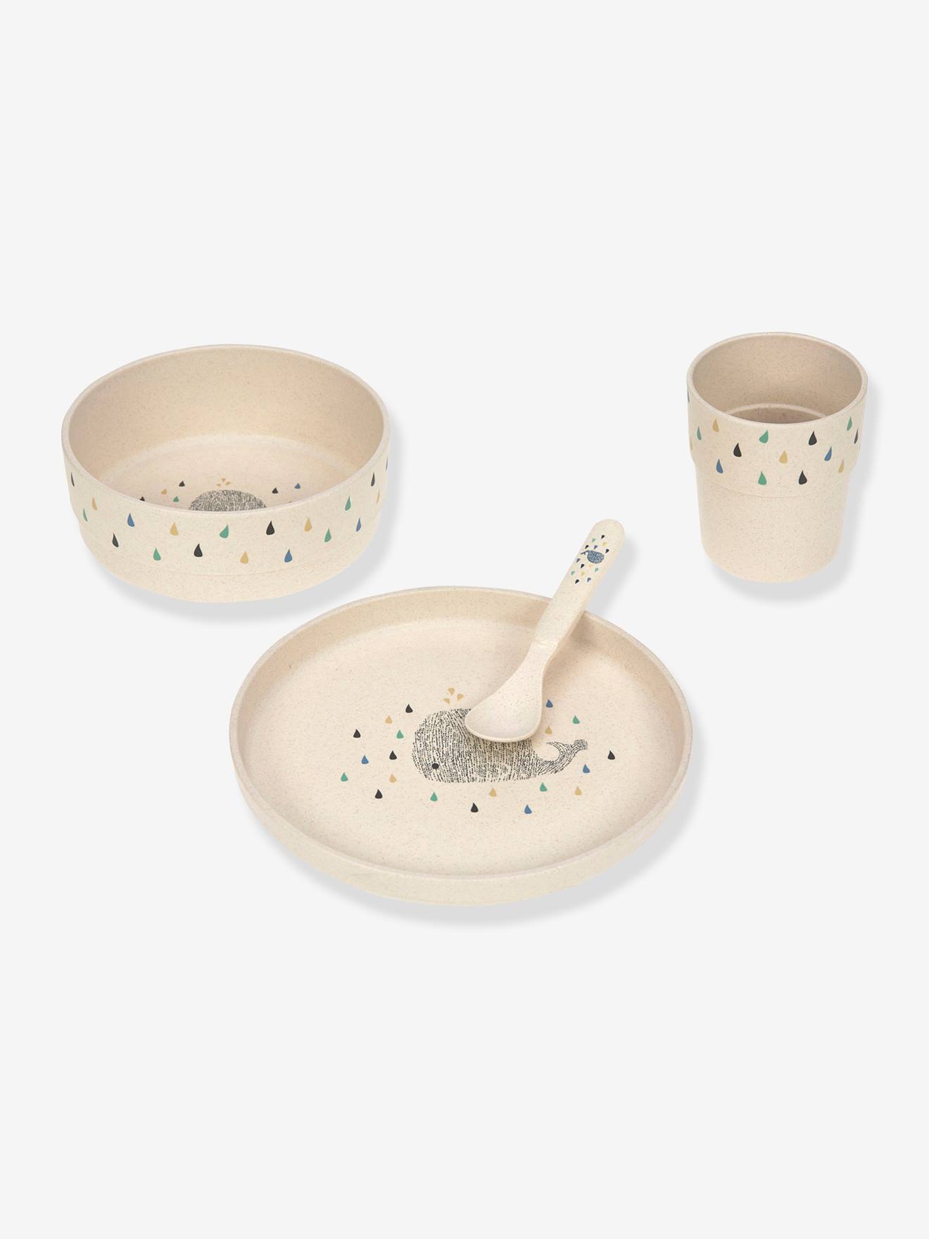 Coffret repas 4 pièces LÄSSIG little water baleine