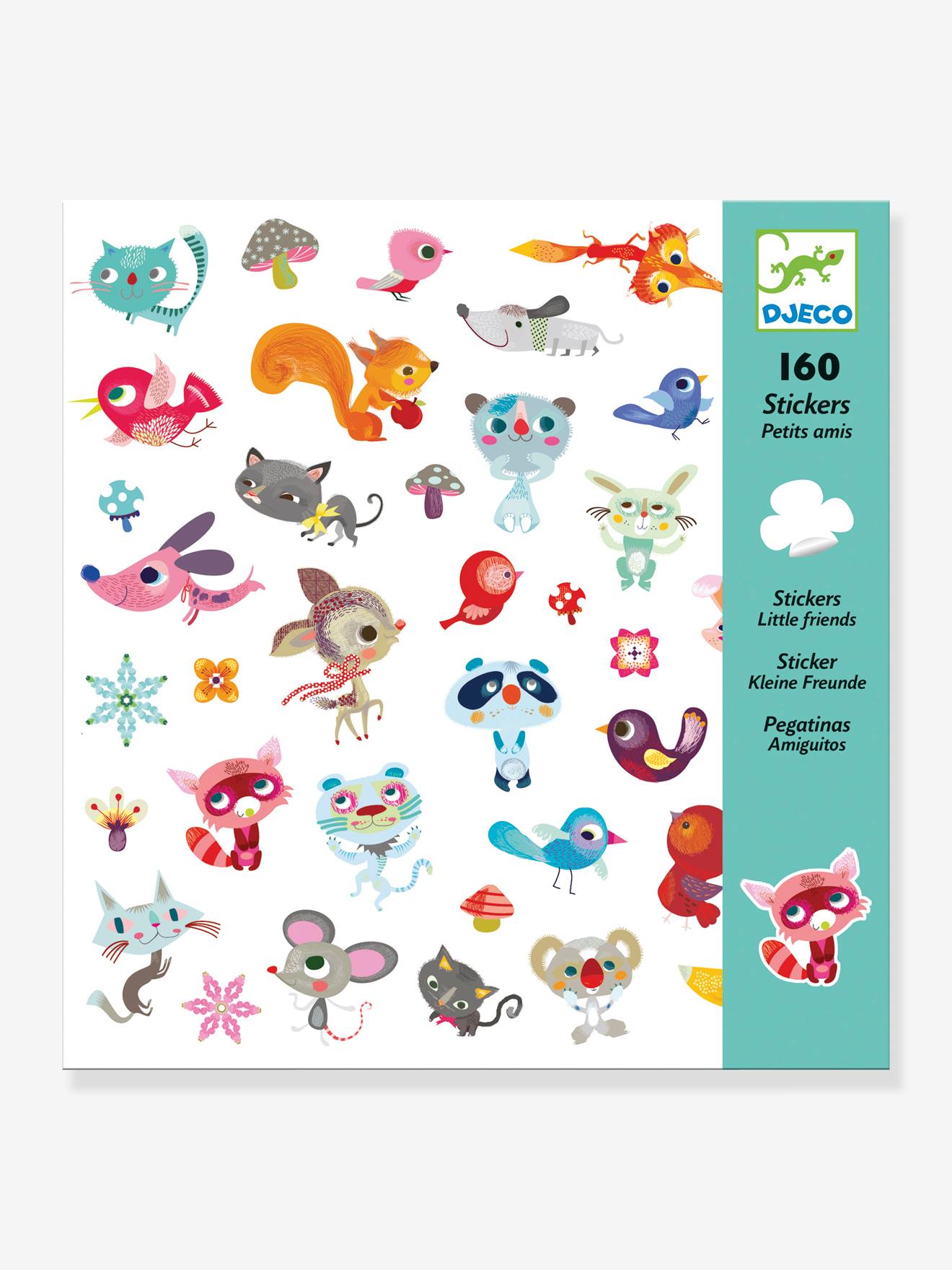 160 Stickers Petits Amis DJECO bleu