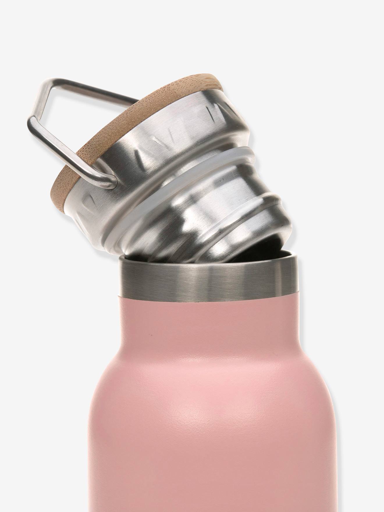 Gourde isotherme 750ml inox thermos Chilly's pastel pink bouteille nomade -  Escale Sensorielle