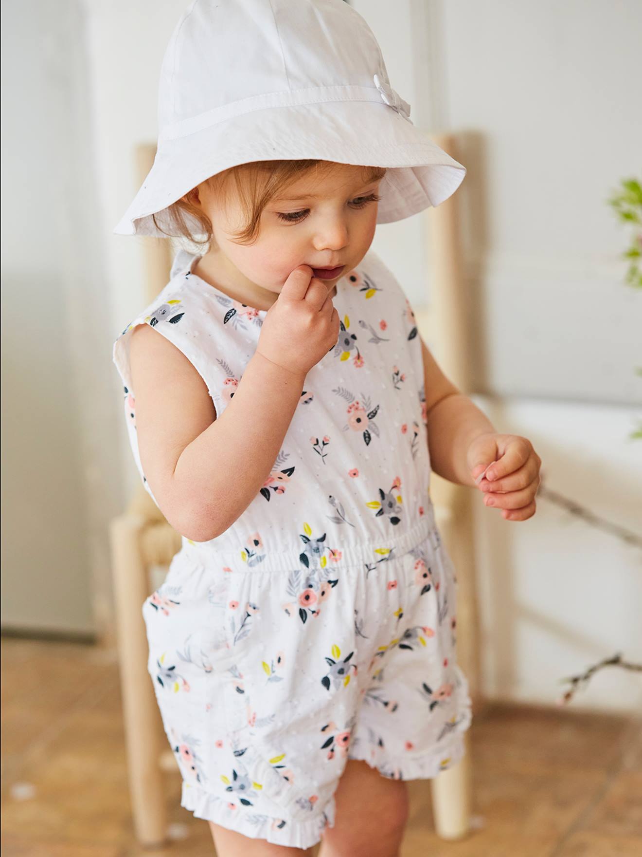 Little Me Bébé Fille Combinaison de chapeau costume taille 3 6 9 mois Blanc Papillon Bleu 