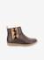 Boots fille Vetudi KICKERS® camel or+marine métallisé+marron bronze 14 - vertbaudet enfant 