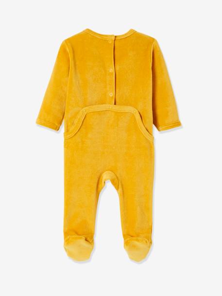 Lot de 2 pyjamas 'grande aventure' bébé en velours ouverture dos lot jaune épicé 4 - vertbaudet enfant 