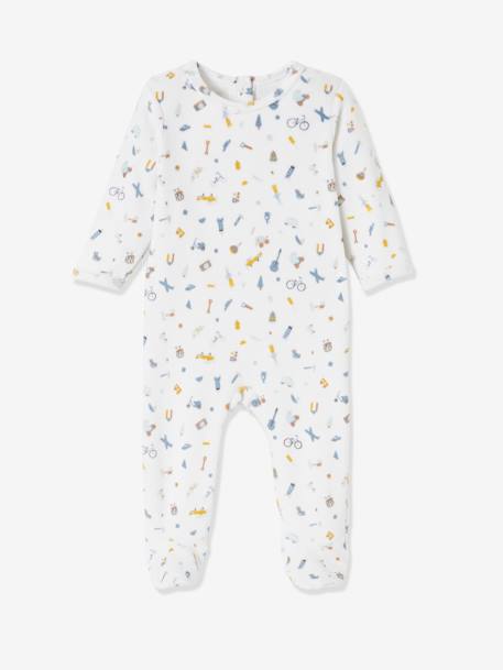 Lot de 2 pyjamas 'grande aventure' bébé en velours ouverture dos lot jaune épicé 3 - vertbaudet enfant 