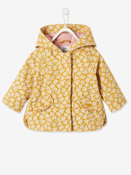 Cire Avec Capuche Bebe Fille Moutarde Vertbaudet