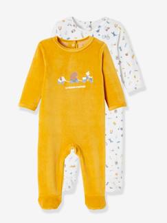 Bébé-Pyjama, surpyjama-Lot de 2 pyjamas "grande aventure" bébé en velours ouverture dos