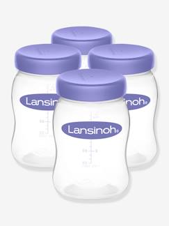 Puériculture-Allaitement-Accessoires allaitement-Lot de 4 pots de conservation LANSINOH 160 ml pour lait maternel