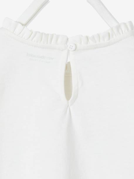 T-shirt fille motif fantaisie détails froufrous Oeko-Tex® gris foncé+ivoire 9 - vertbaudet enfant 