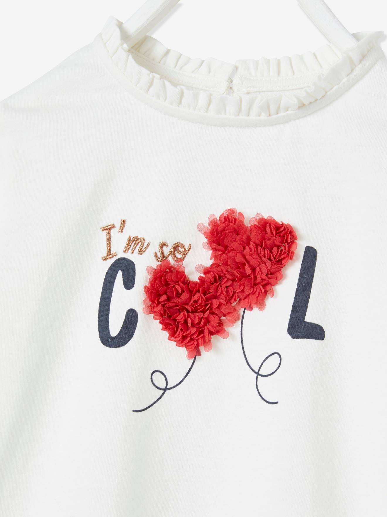 T-shirt Basique Fille Monsoon 7-8 Ans - Manches Longues Multicolore Géométrique - état Très Bon