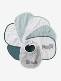 -Lot 7 bavoirs naissance en coton bio* 
