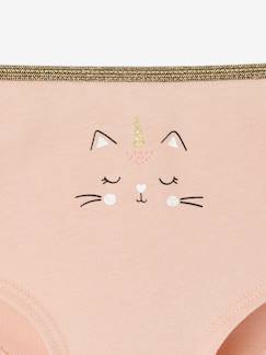 VERTBAUDET Lot De 7 Culottes Fille Messages Positifs Et Motifs Glitter - 100% Coton