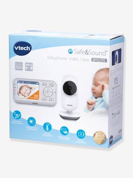 Babyphone vidéo Safe & Sound Video Clear BM3255 VTECH BLANC 5 - vertbaudet enfant 