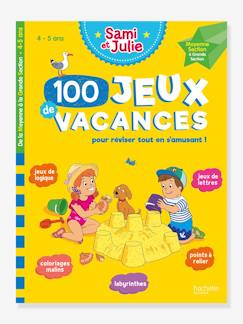 Jouet-Livres-Livres éducatifs-Livre éducatif Sami et Julie - 100 Jeux de vacances de la Moyenne à la Grande Section - Cahier de vacances 2021 - HACHETTE ÉDUCATION