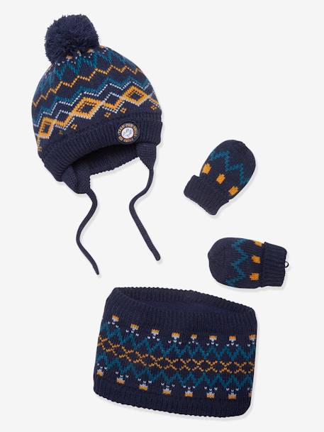 Set 3 pièces Bonnet écharpe gants Vaiana, Turquoise, Taille unique