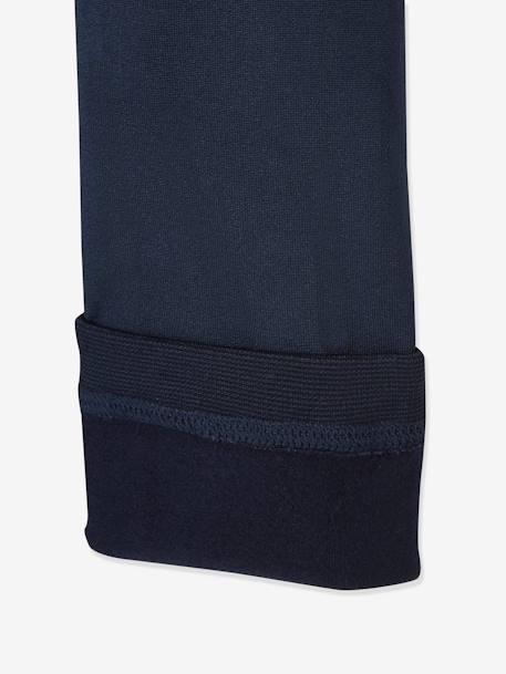 Legging collant fille maille polaire bleu+gris chiné+gris perle+mauve+noir 2 - vertbaudet enfant 