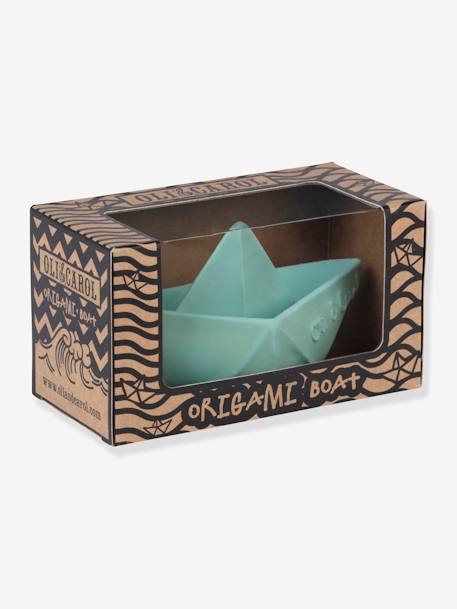Jouet de bain Bateau Origami - OLI & CAROL MENTHE+NUDE+VANILLE 3 - vertbaudet enfant 