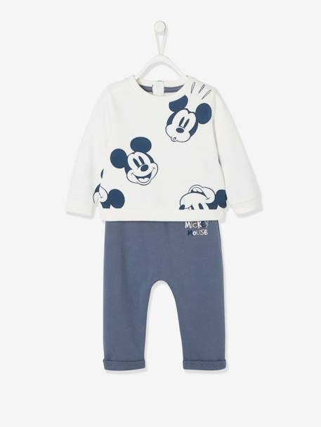 Ensemble Bebe Sweat Shirt Et Pantalon Disney Mickey Bleu 18 3918 Tcx Beige 11 Mickey