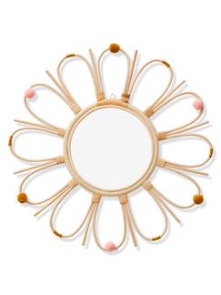 Linge de maison et décoration-Décoration-Miroir-Miroir en rotin à pompons Sunshine