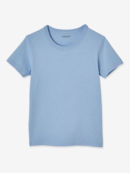 Lot de 3 T-shirts garçon manches courtes BASICS Lot camaieu bleu 2 - vertbaudet enfant 