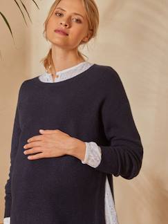 Vêtements de grossesse-Allaitement-Pull fendu côté grossesse et allaitement