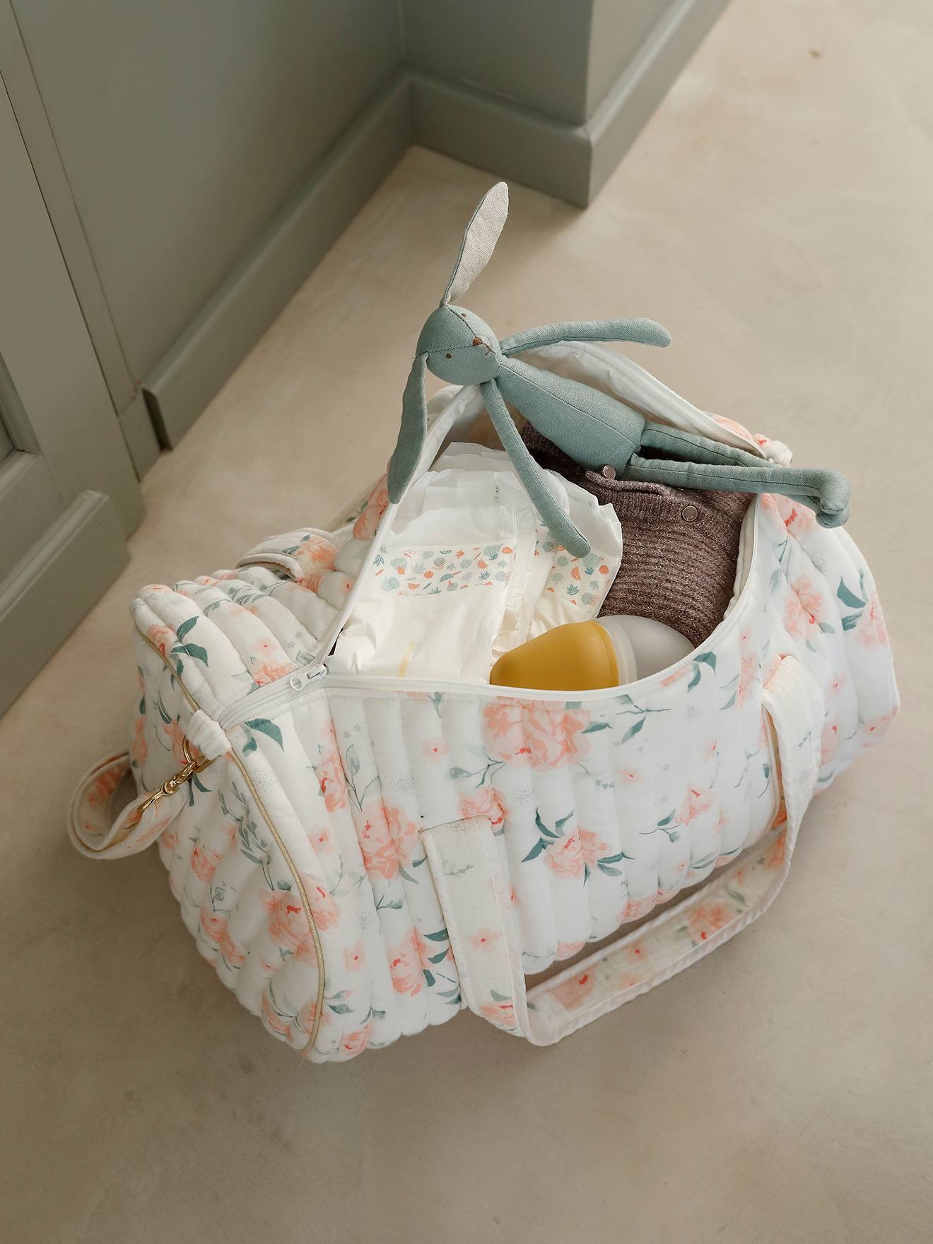 Sac à langer Baby Roll en gaze de coton eau de rose (Vertbaudet) - Image 2