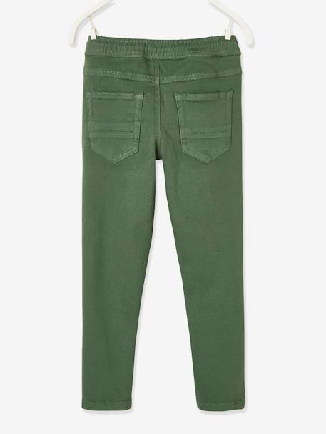 Pantalon slim couleur facile à enfiler garçon Anthracite+BEIGE+BLEU+KAKI+Vert olive 25 - vertbaudet enfant 