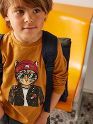 T-shirt fun garçon motif chat manches longues Oeko-Tex®  [numero-image] - vertbaudet enfant 